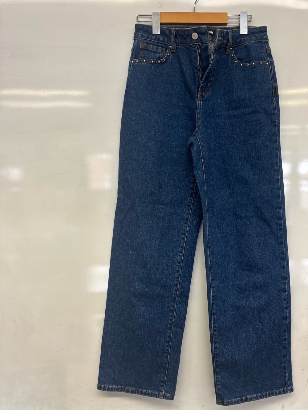 Joe Fresh High Rise Wide Leg Jeans Women’s Size 26 Medium Wash Studded Pocket